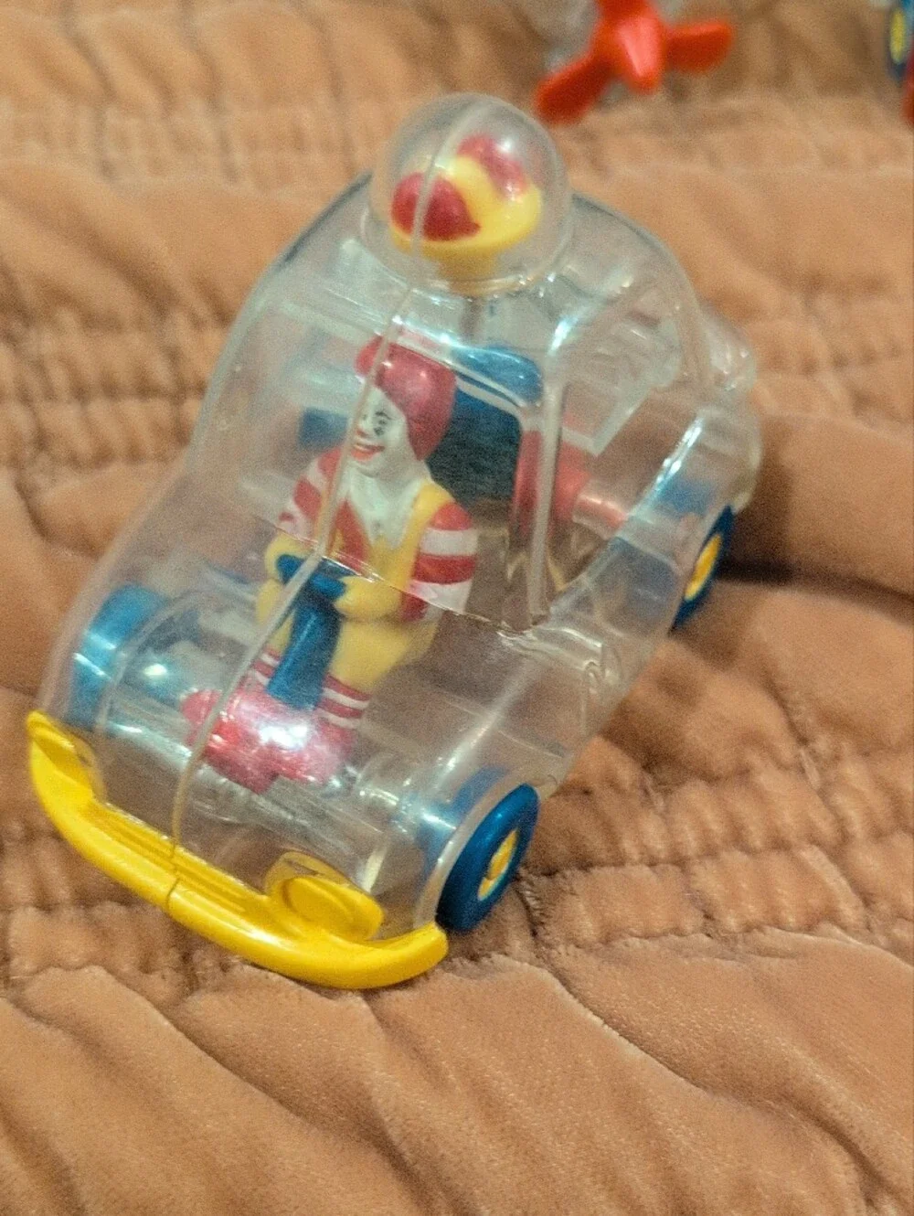 Vintage 1996 McDonalds Happy Meal Toys X-Ray Riders Clear Gears Lot of 4